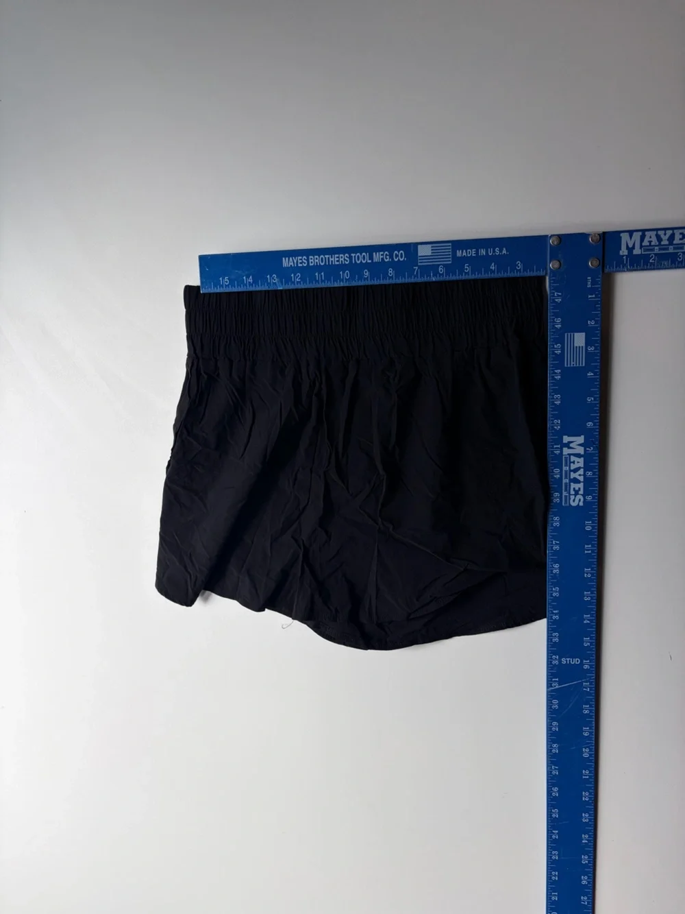 Black Elastic Waist Shorts